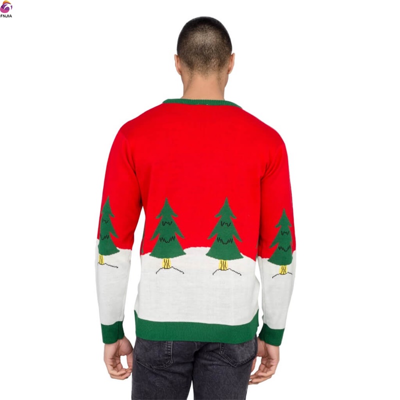 Рождественский свитер из жаккарда со светодиодным динозавром