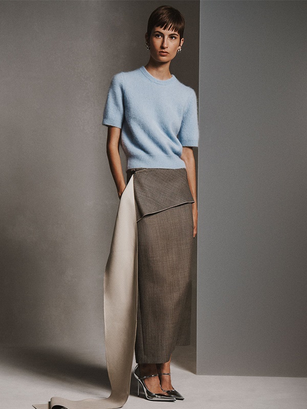 Вязаный свитер Starligh Blue с короткими рукавами