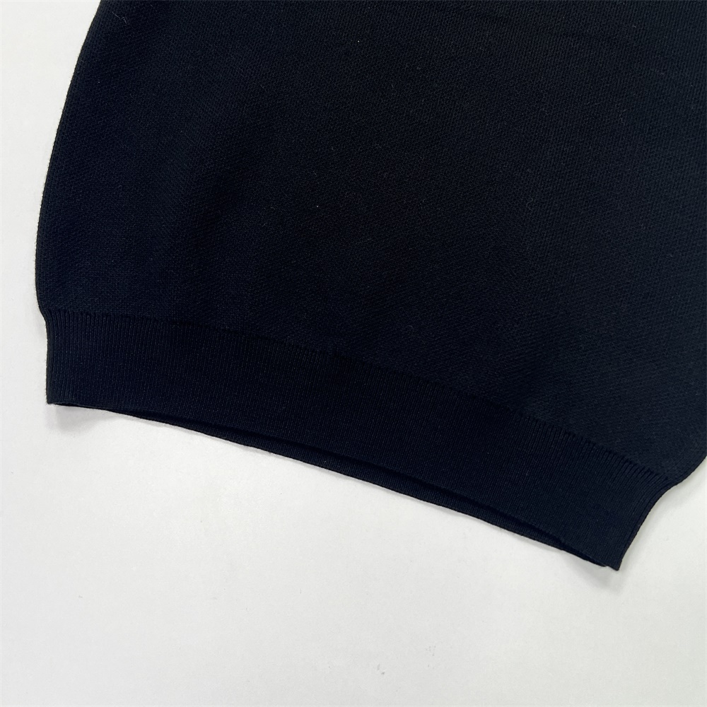 Изготовленные на заказ женские топы FNJIA с короткими рукавами и круглым вырезом вязаная футболка