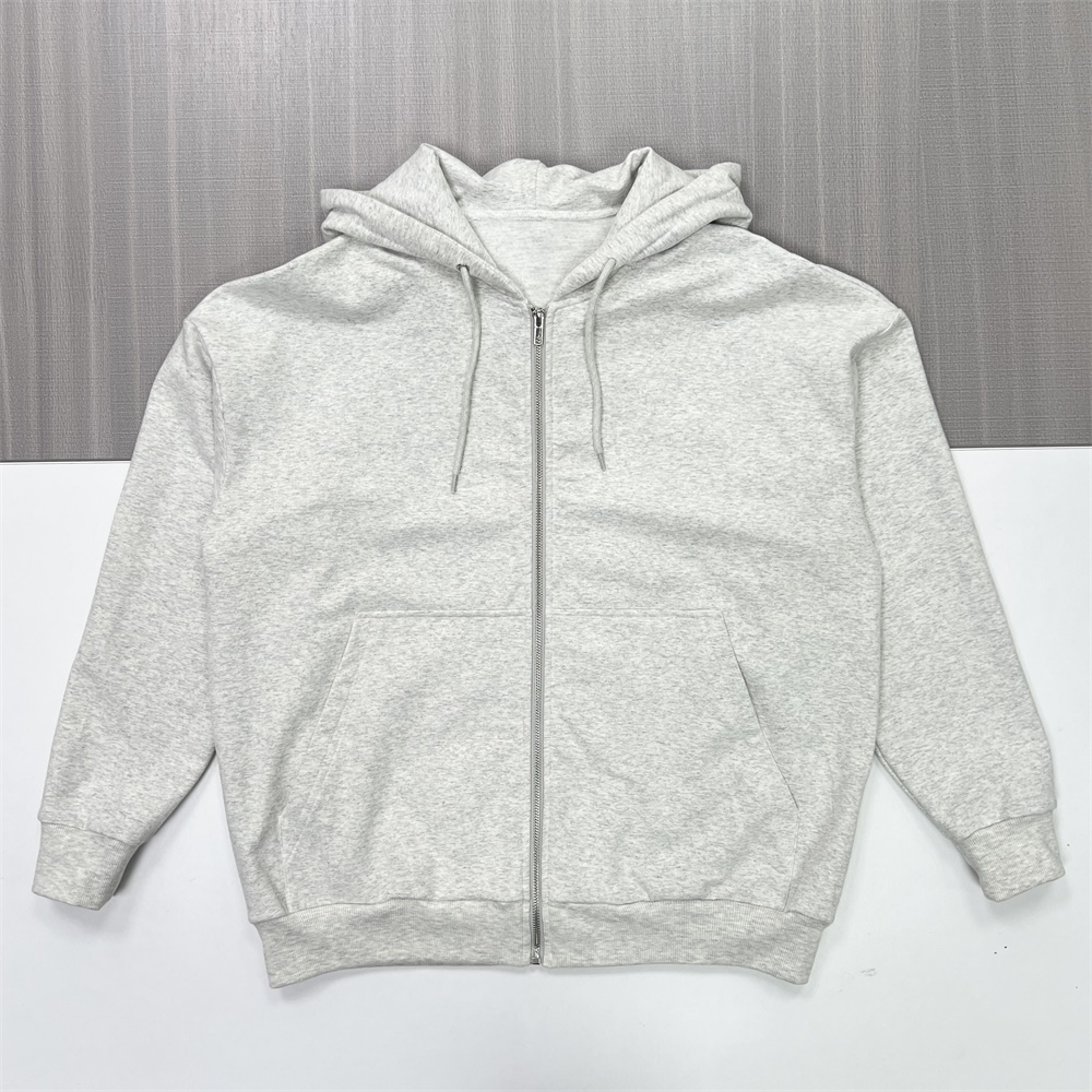 Изготовленный на заказ мужской однотонный кардиган на молнии спереди, куртка с капюшоном