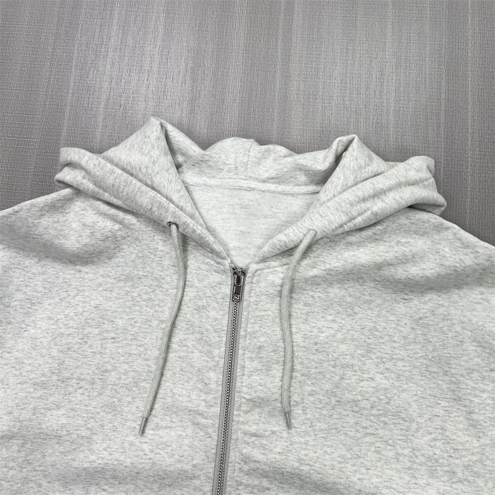 Изготовленный на заказ мужской однотонный кардиган на молнии спереди, куртка с капюшоном