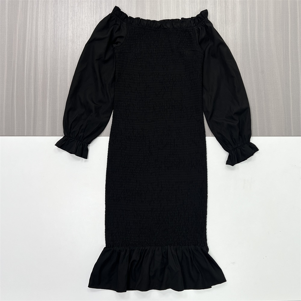 Изготовленные на заказ платья FNJIA с открытыми плечами и пышными рукавами