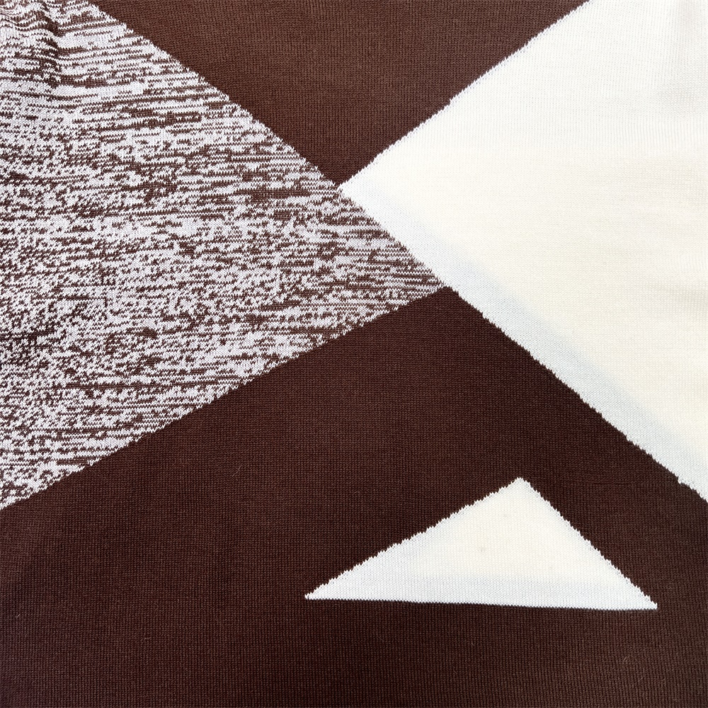 Вязаные на заказ женские топы с геометрическим цветовым узором FNJIA Women&amp;#039;s