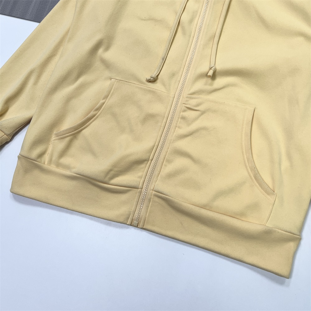 Изготовленный на заказ кардиган на молнии с однотонным дизайном и карманами, женские толстовки с капюшоном