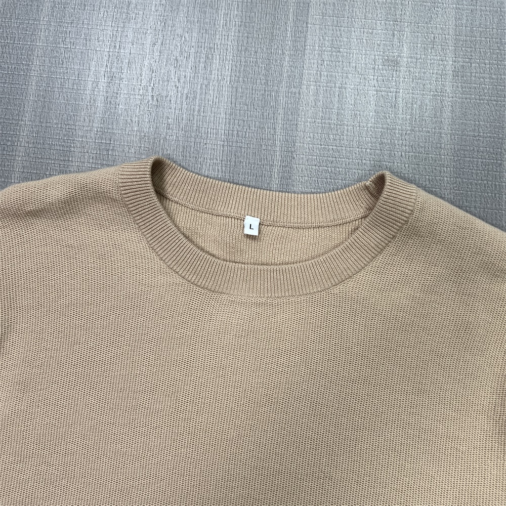 Повседневный свитер с однотонным пуловером FNJIA на заказ