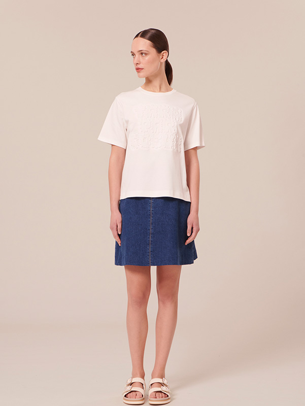 Женская белая хлопковая футболка