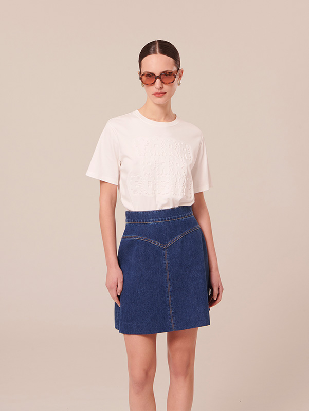 Женская белая хлопковая футболка