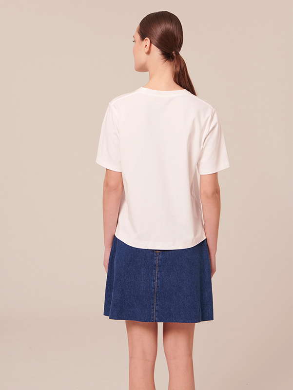 Женская белая хлопковая футболка