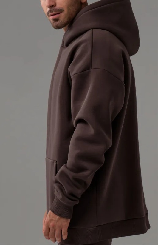 Однотонная толстовка с капюшоном для мужчин