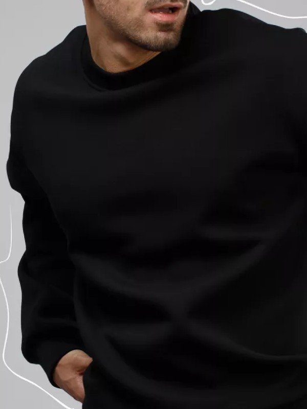 Мужская однотонная толстовка