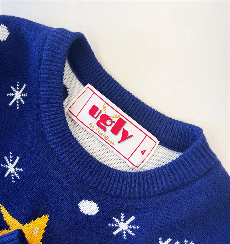 Детский свитер с подсветкой в виде синей рождественской елки&свитер amp;#039;s