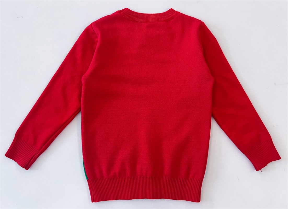 Красный рождественский свитер для детей с динозаврами _BOS_#039;женский свитер