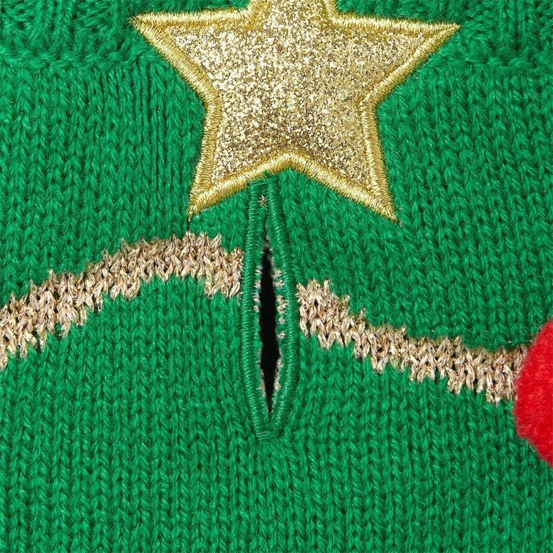 Зеленый рождественский свитер для домашних животных