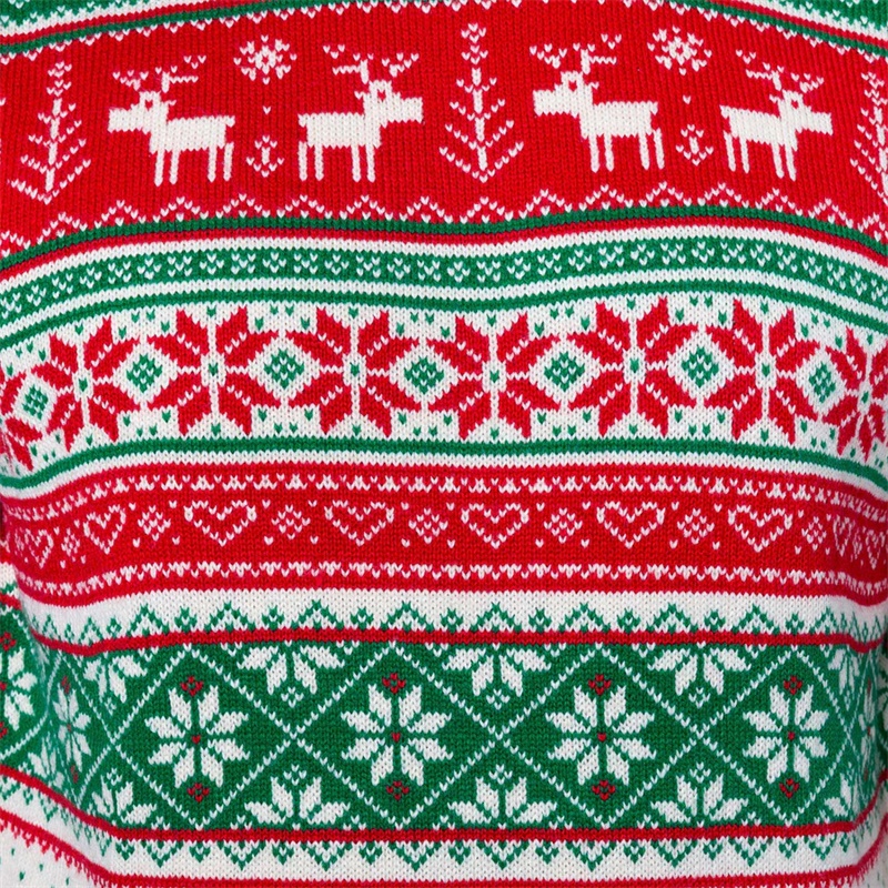Рождественский свитер жаккардовой вязки для женщин