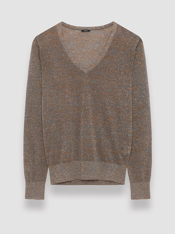 Женский однотонный кашемировый пуловер с V-образным вырезом и вязаным свитером