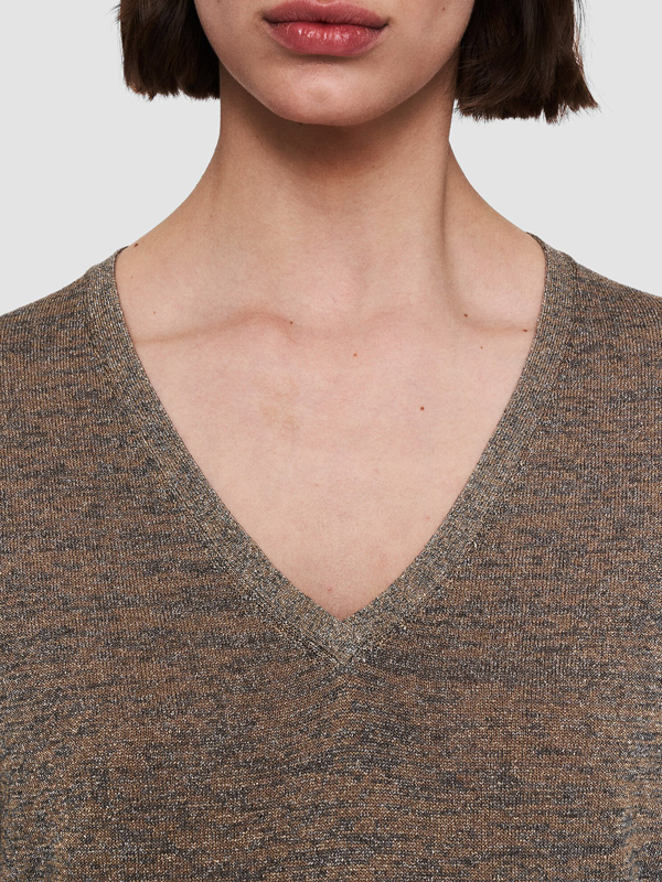 Женский однотонный кашемировый пуловер с V-образным вырезом и вязаным свитером