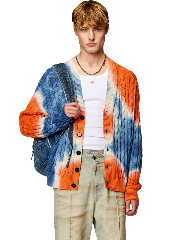 Мужские однобортные свитера жаккардовой вязки с V-образным вырезом