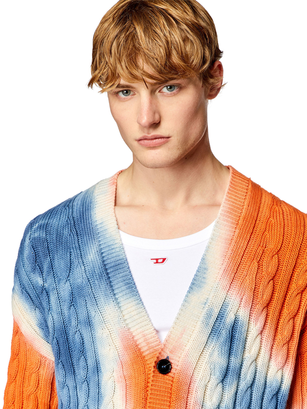 Мужские однобортные свитера жаккардовой вязки с V-образным вырезом