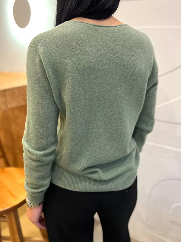 Женский модный однотонный вязаный пуловер-свитер