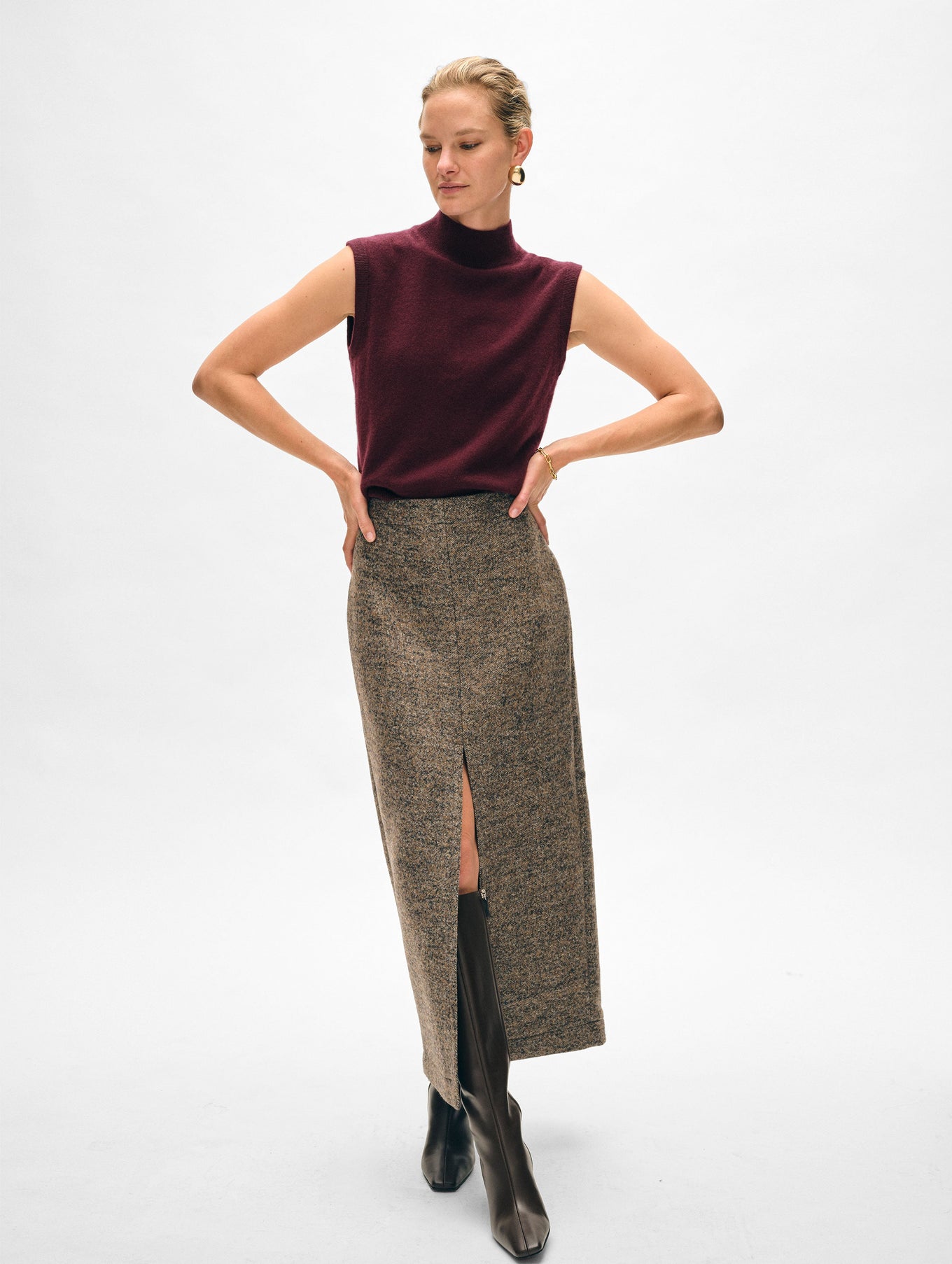 Модный женский свитер из красной шерстяной пряжи ANCORA&#039;s