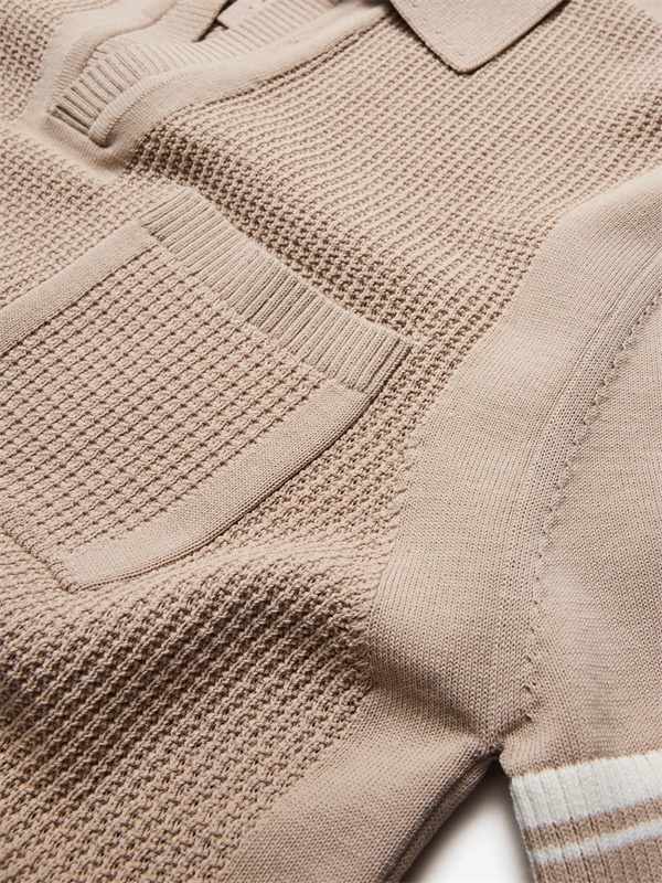 Изготовленный на заказ мужской вязаный свитер поло Lvory