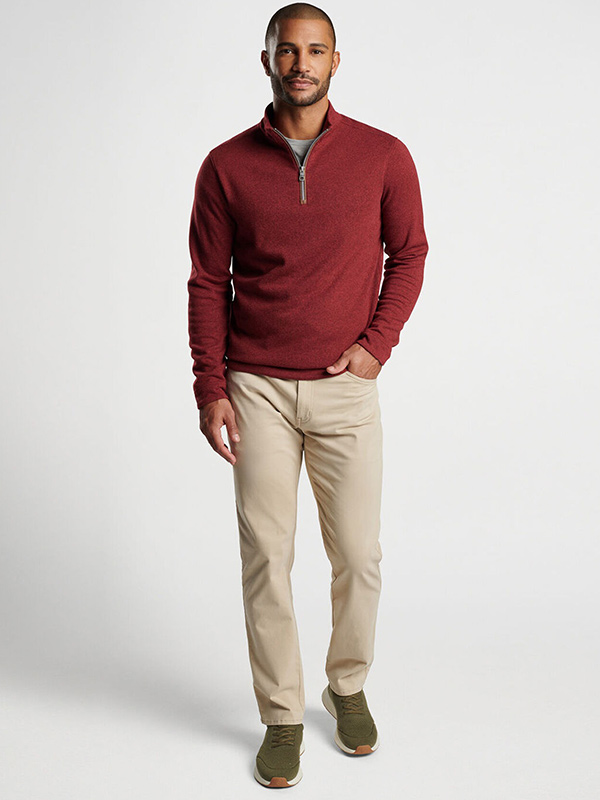 Изготовленный на заказ мужской свитер-пуловер FNJIA на молнии 1/4#039;s