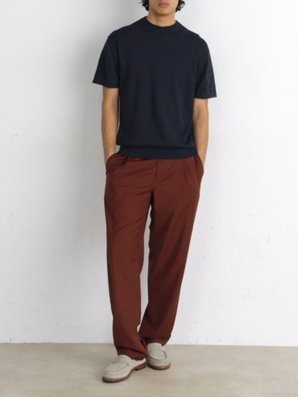 Изготовленная на заказ мужская футболка FNJIA, простая однотонная толстовка из шерстяного трикотажа для мужчин