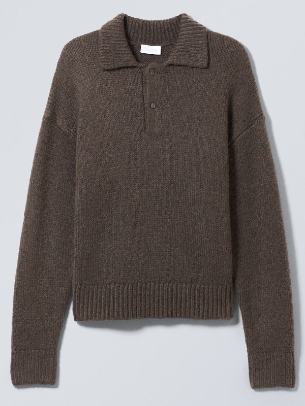 Изготовленный на заказ женский пуловер-поло FNJIA с круглым вырезом, вязаный свитер