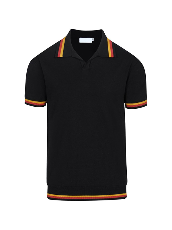 Вязаное поло с индивидуальным логотипом и сплошным рисунком