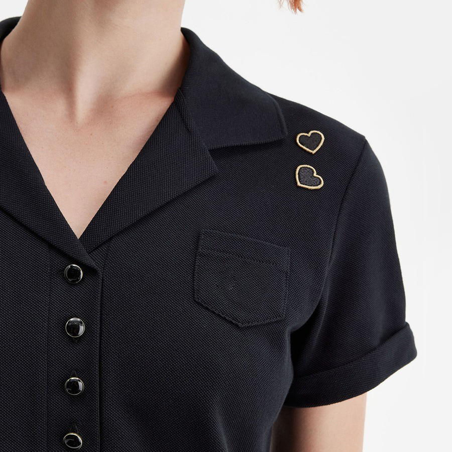 Женская рубашка поло с вязаным карманом FNJIA с индивидуальным дизайном