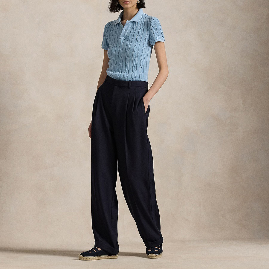 Женская вязаная рубашка поло с плетением на заказ&amp;#039;s