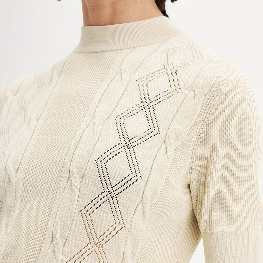 Короткий свитер с ромбовидным дизайном, связанный на заказ