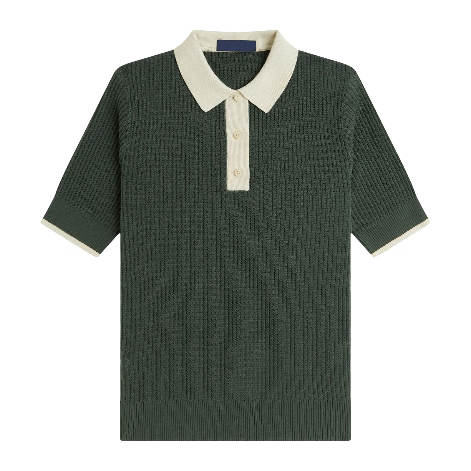 Простая женская рубашка поло, сшитая на заказ из трикотажа сращиванием