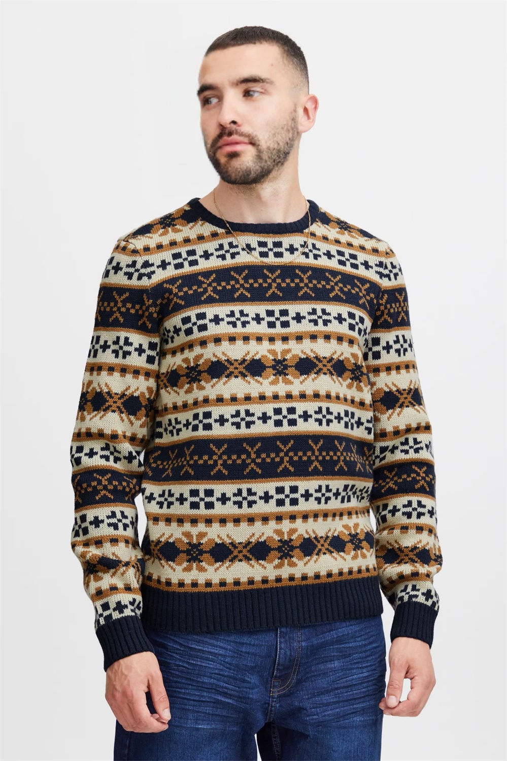 Мужской вязаный уродливый рождественский свитер из жаккарда на заказвязаный уродливый рождественский свитер