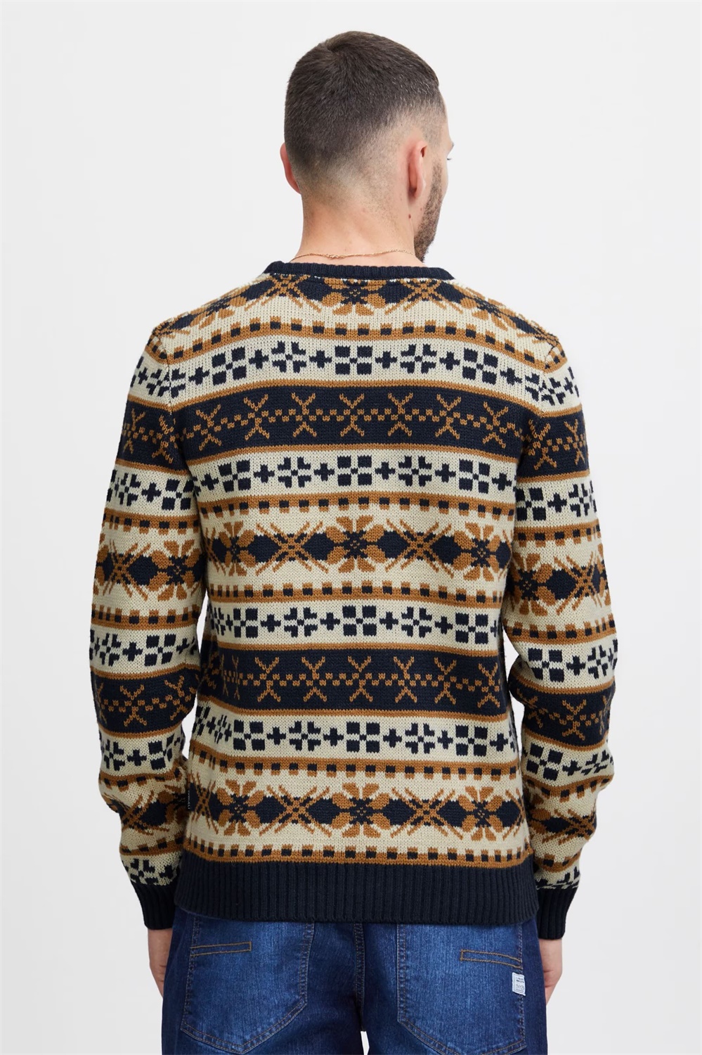 Мужской вязаный уродливый рождественский свитер из жаккарда на заказвязаный уродливый рождественский свитер