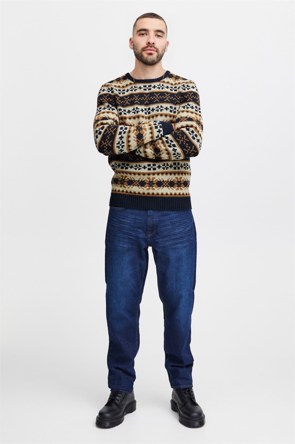 Мужской вязаный уродливый рождественский свитер из жаккарда на заказвязаный уродливый рождественский свитер