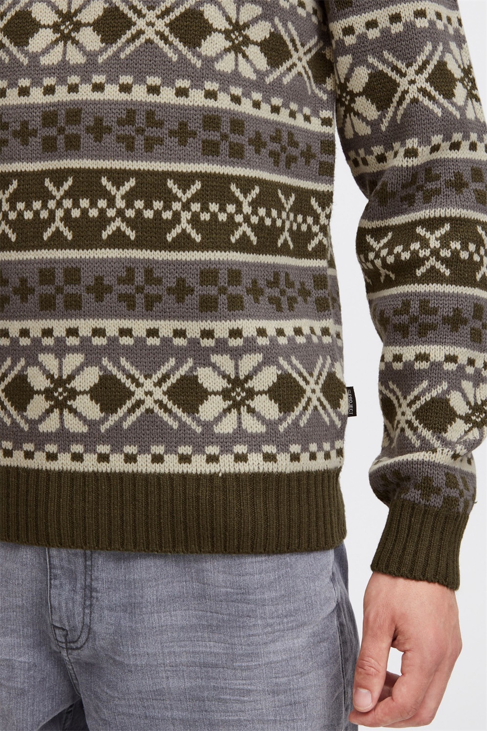 Сшитый на заказ мужской жаккардовый свитер FNJIA Ugly Christmas