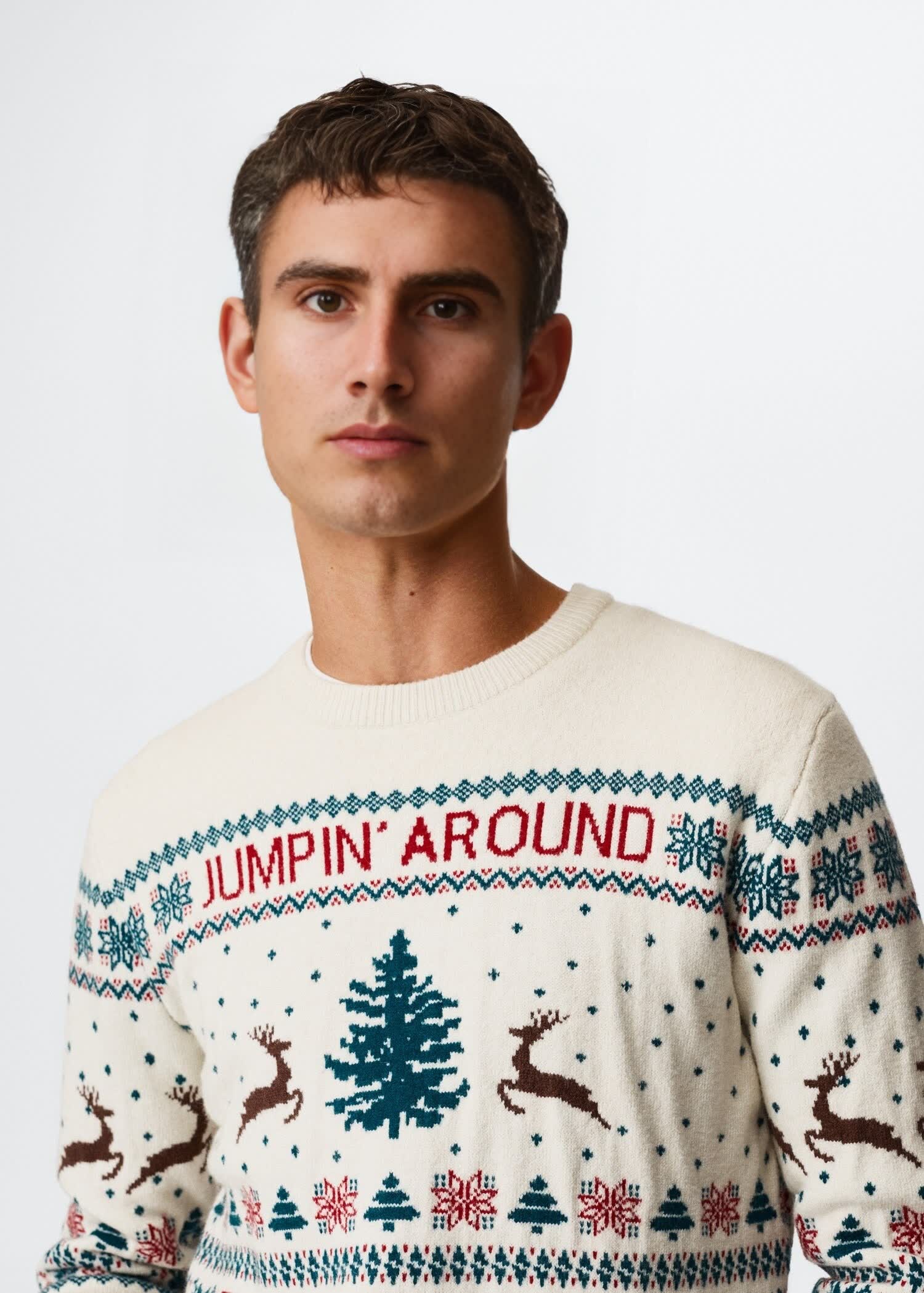 Изготовленный на заказ мужской жаккардовый рождественский свитер Ugly от фабрики Рождественский джемпер
