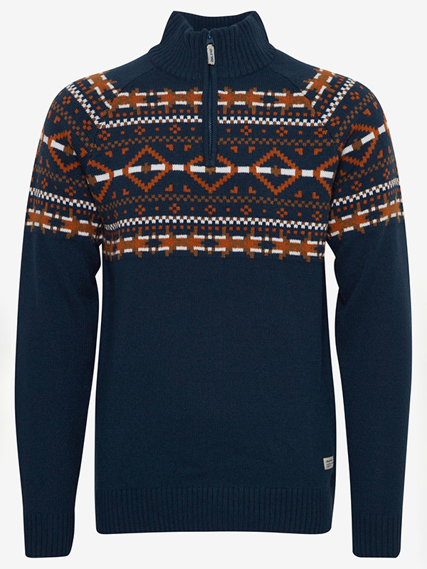 Изготовленный на заказ мужской уродливый рождественский джемпер FNJIA на молнии 1/4