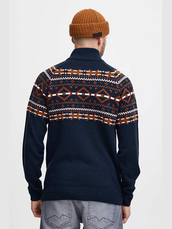 Изготовленный на заказ мужской уродливый рождественский джемпер FNJIA на молнии 1/4