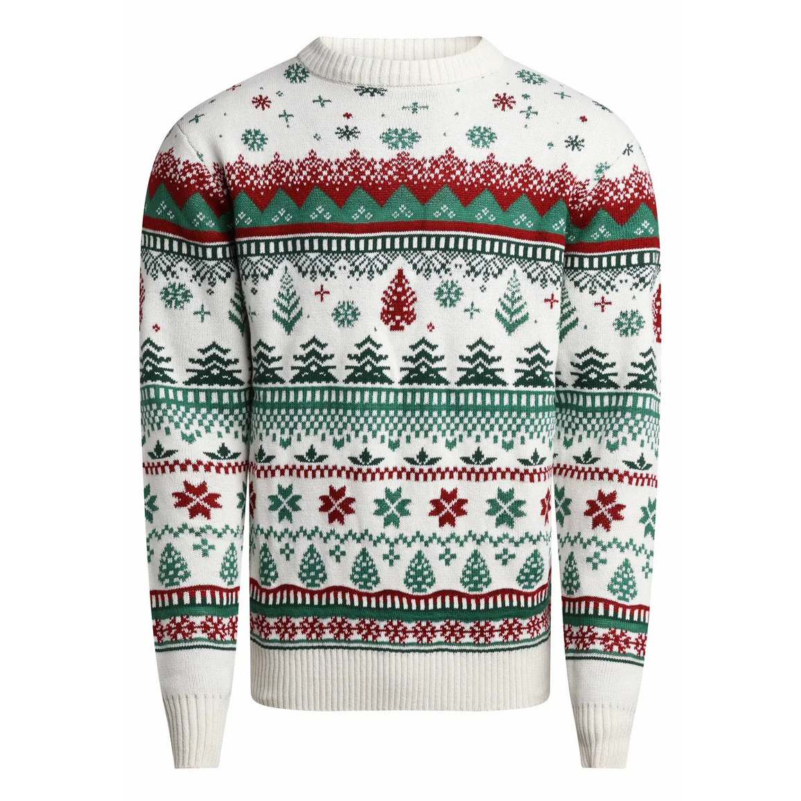 Изготовленный на заказ свитер с рождественским рисунком нового дизайна FNJIA 2025