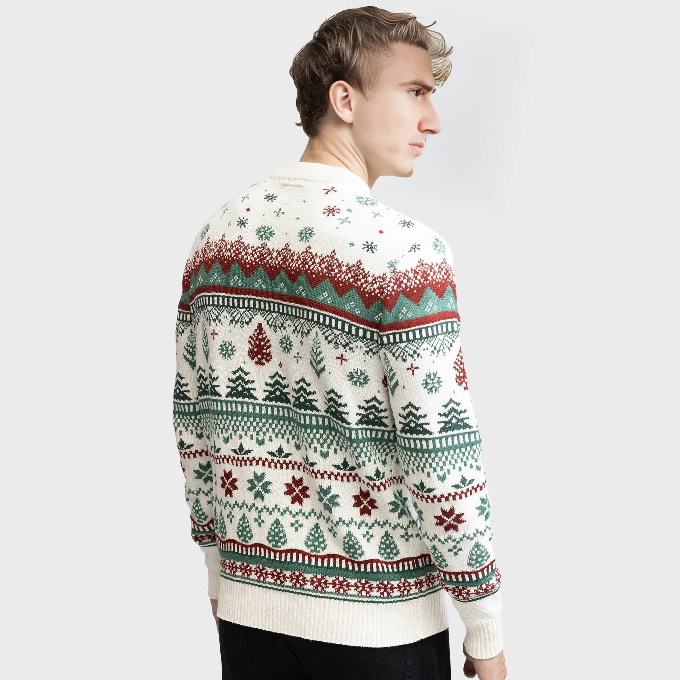 Изготовленный на заказ свитер с рождественским рисунком нового дизайна FNJIA 2025