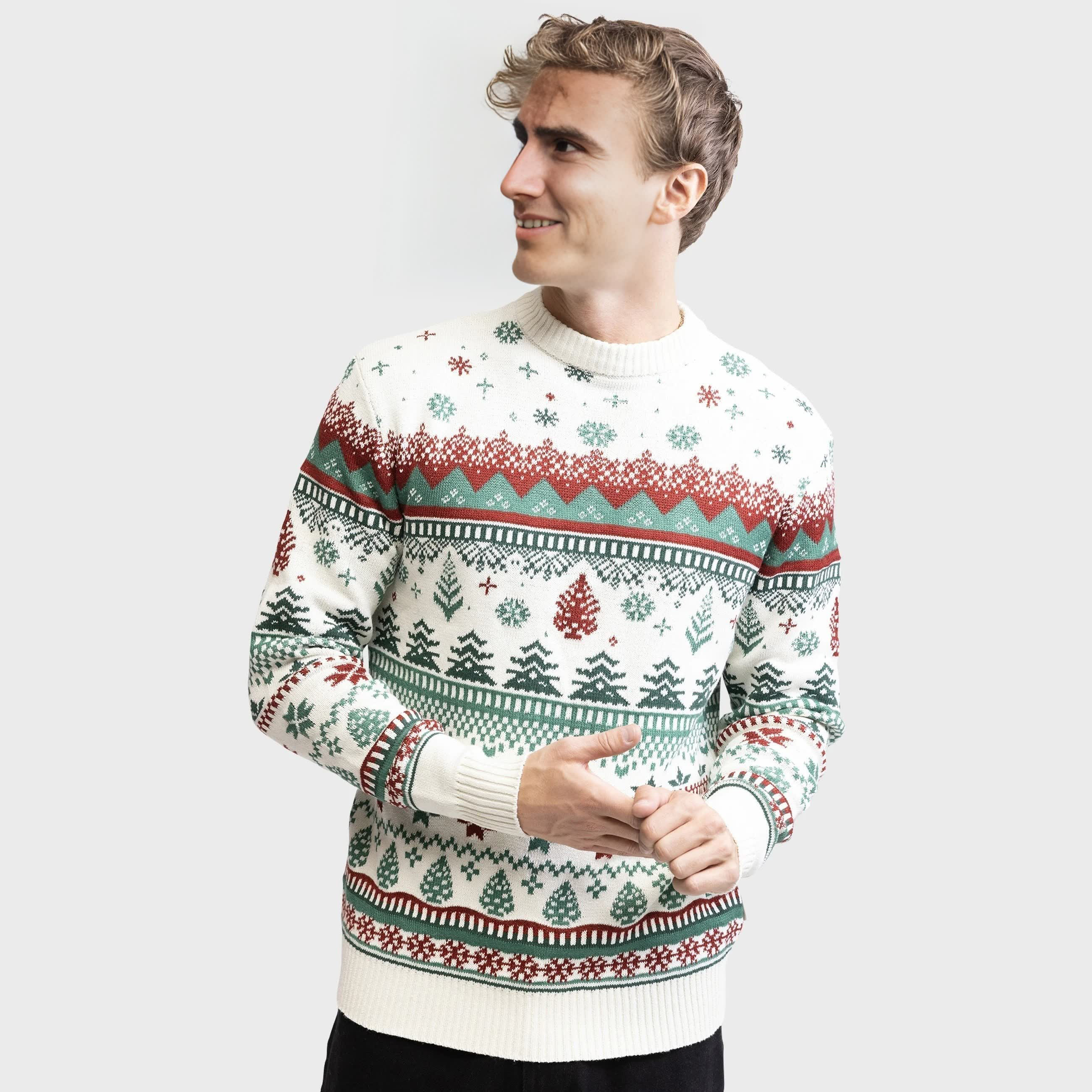 Изготовленный на заказ свитер с рождественским рисунком нового дизайна FNJIA 2025