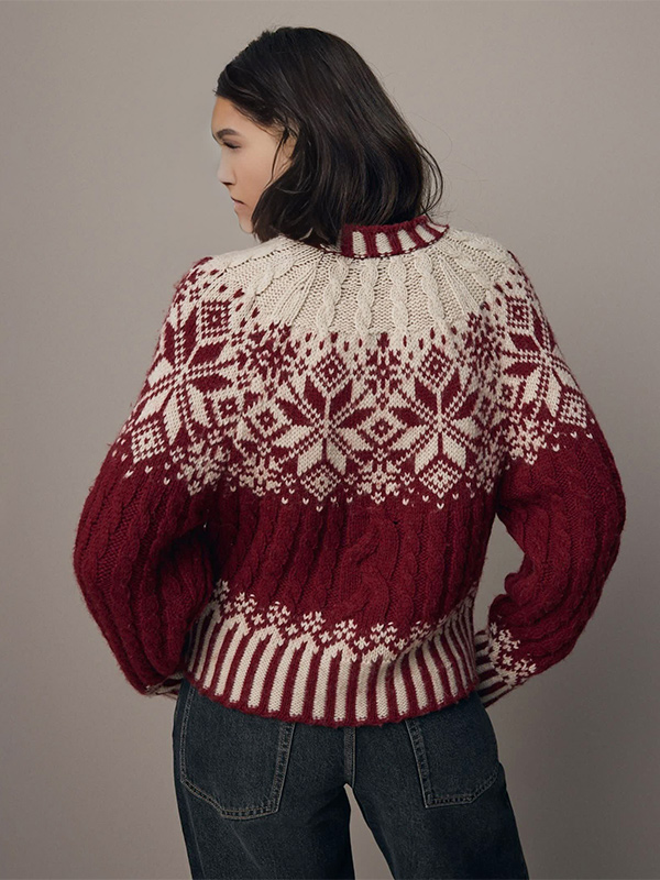 Изготовленный на заказ женский рождественский свитер FNJIA 7GG