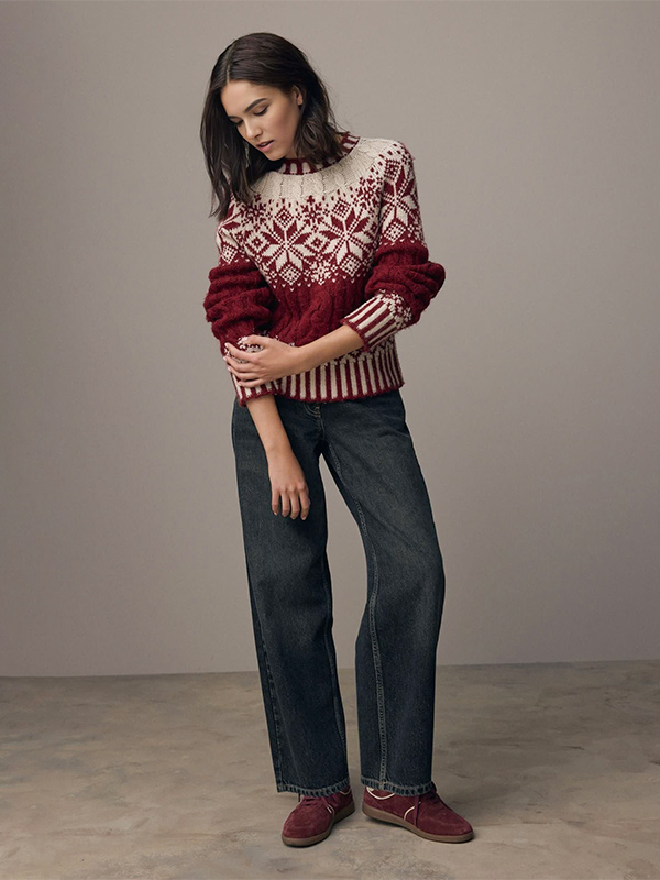 Изготовленный на заказ женский рождественский свитер FNJIA 7GG