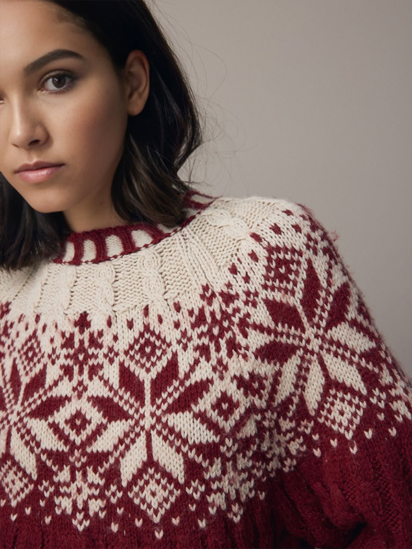 Изготовленный на заказ женский рождественский свитер FNJIA 7GG