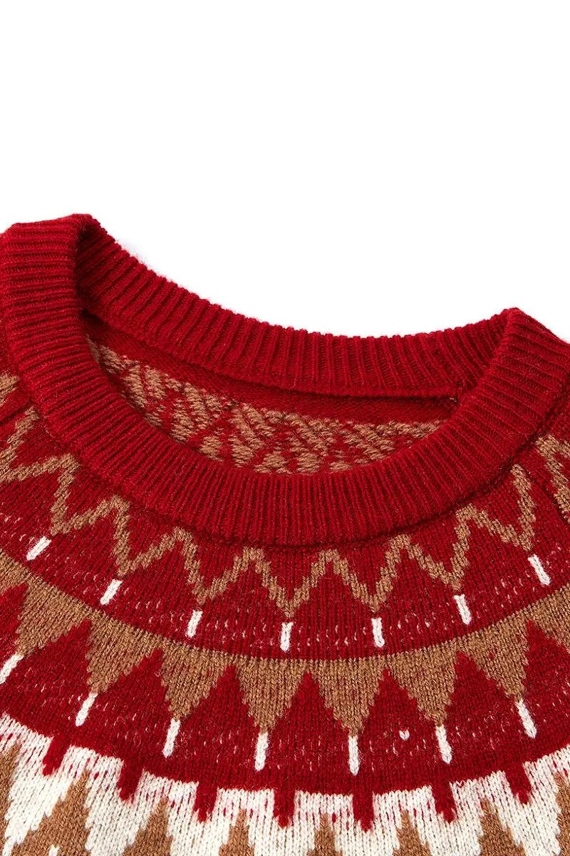 Женский жаккардовый рождественский свитер от производителя трикотажа FNJIA, изготовленный на заказ