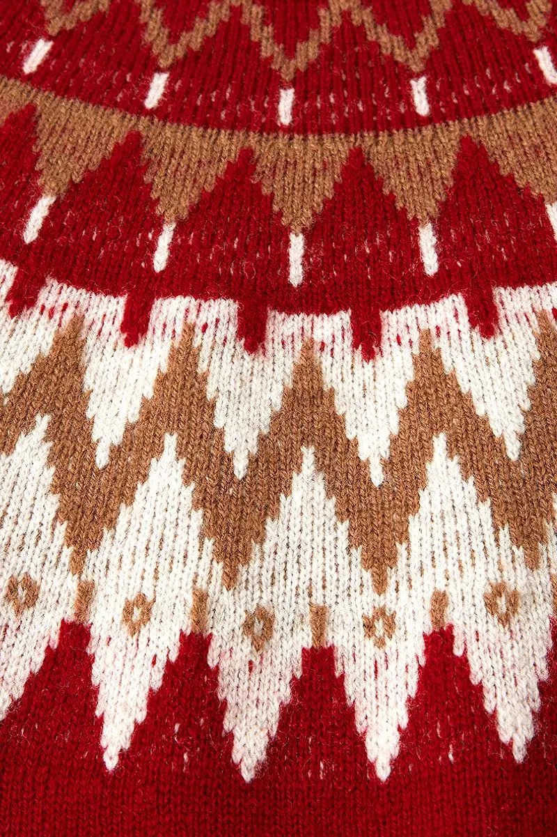 Женский жаккардовый рождественский свитер от производителя трикотажа FNJIA, изготовленный на заказ