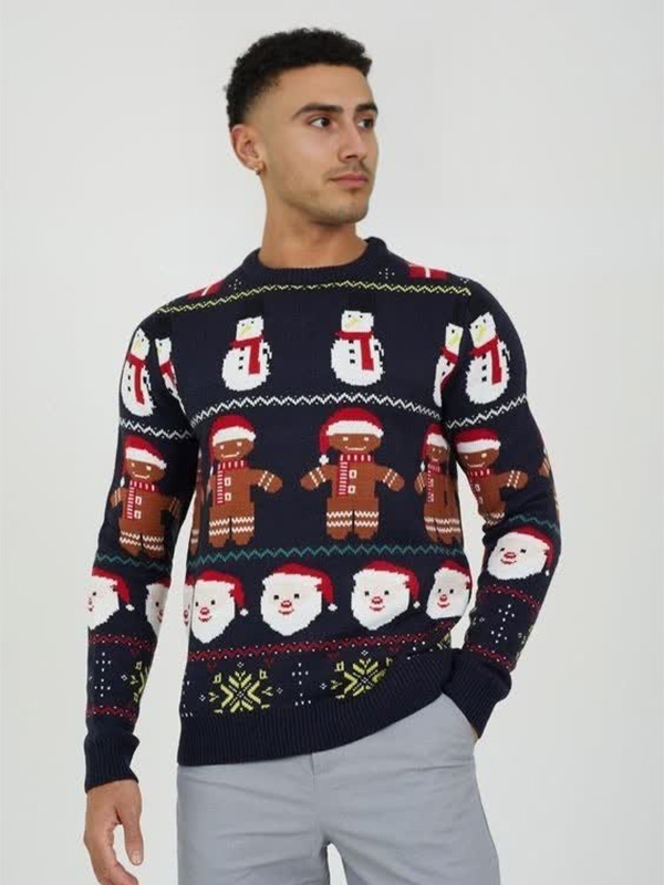 Рождественский свитер с пряничным человечком на заказ