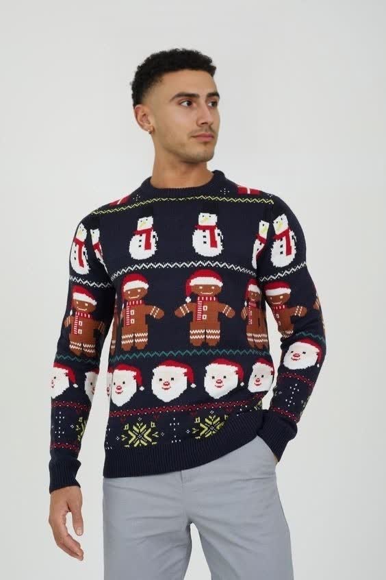 Рождественский свитер с пряничным человечком на заказ